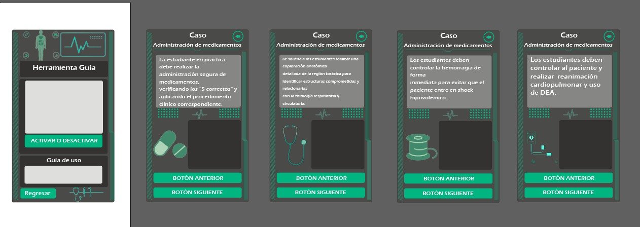 Wireframe de interfaz del simulador